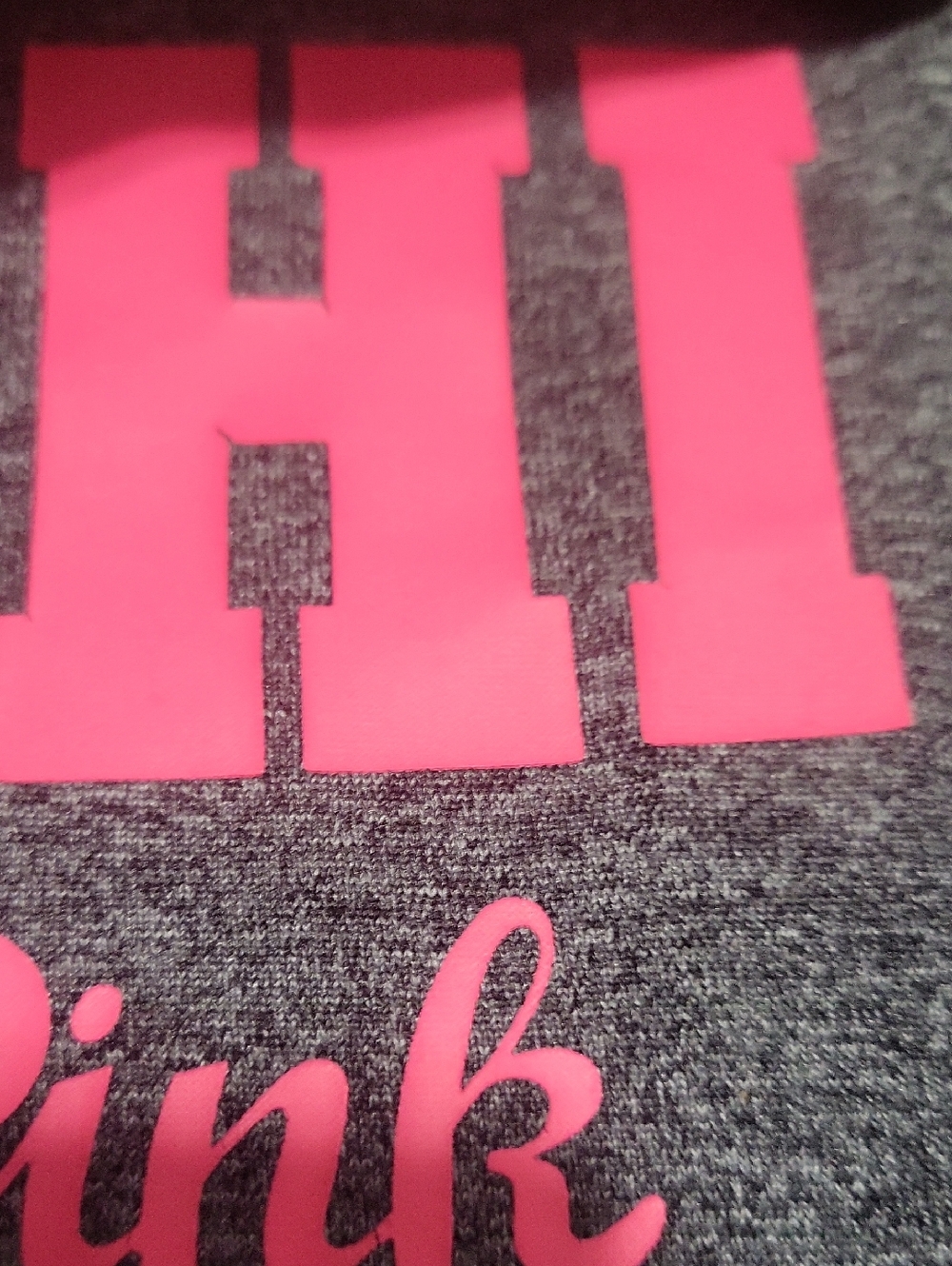 PINK Victoria's Secret Black & Neon Pink Athletic Zip Chicago Jacket Sz Xs - Picture 4 of 6